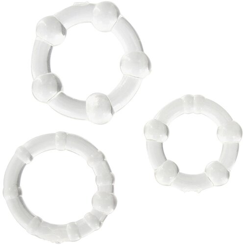 SuperLove Stay Hard Cock Rings Set Clear Cijene
