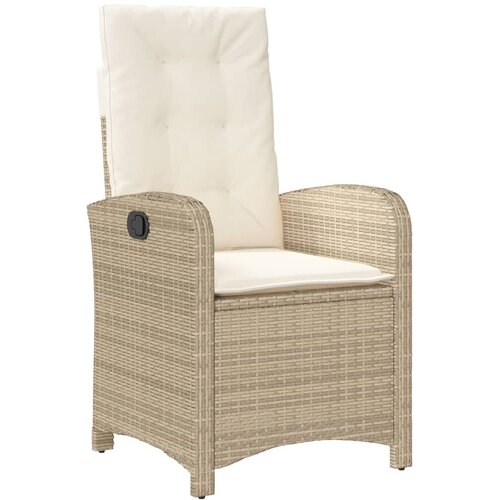  5-dijelni vrtni blagovaonski set od poliratana s jastucima bež 80 cm table length Slike