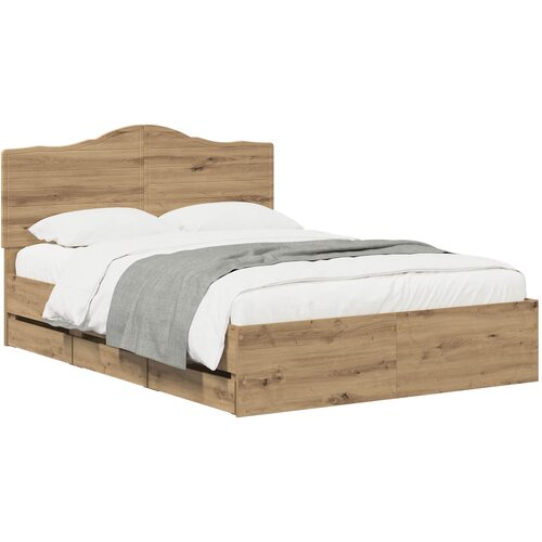  Bed Frame with Storage and Headboard Artisan Oak 160 x 200 cm Cijene