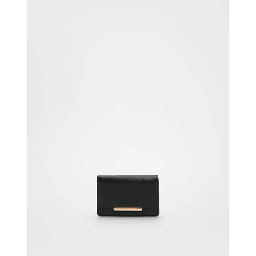 Reserved Majhna denarnica iz umetnega usnja - Črna
