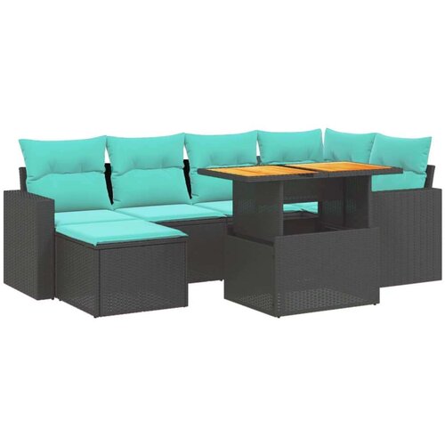 vidaXL 11-dijelni set vrtnih sofa od poliratana s jastucima bež Cijene