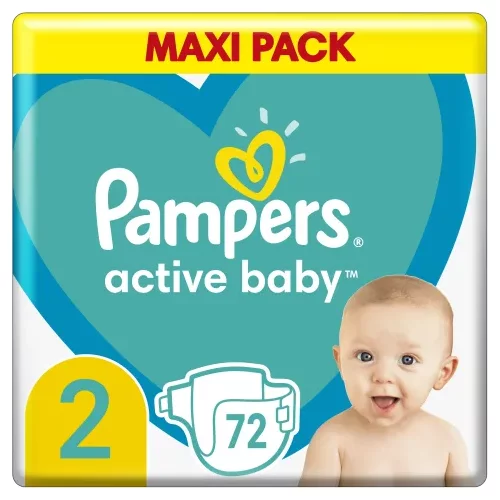 Pampers Active Baby Size 2 jednokratne pelene 4-8 kg 72 kom