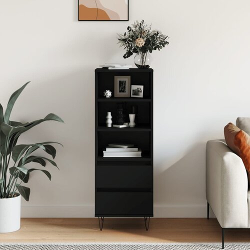 The Living Store Visoka omara črna 40x36x110 cm inženirski les - Visoka Omarica, (21661310) Cene