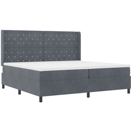 Box Spring Krevet s Madracem Tamno Siva 200x200 cm Bar&amp;scaron;un Slike
