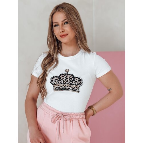 DStreet T-shirt damski z koroną BLINGESSO biały Cene