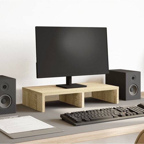 vidaXL Stojalo za monitor sonoma hrast 50x27x10 cm inženirski les Cene
