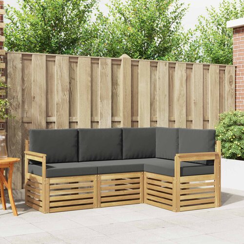  Set vanjskih sofa 4 pcs Bijela i antracit 187,5 x 128,5 x 73 cm Cene