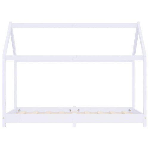  Okvir za dječji krevet od masivne borovine bijeli 70 x 140 cm Slike