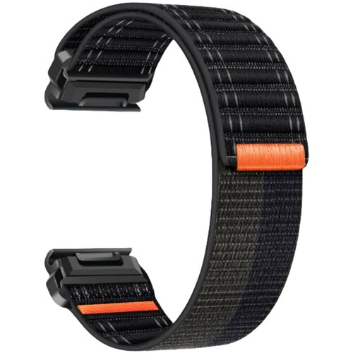 INF Najlonski pa&scaron;ček za uro Garmin Fenix 8/5/6/7X Pro/Epix 935/965 Black + light gray 22 mm, (21730015) Cene