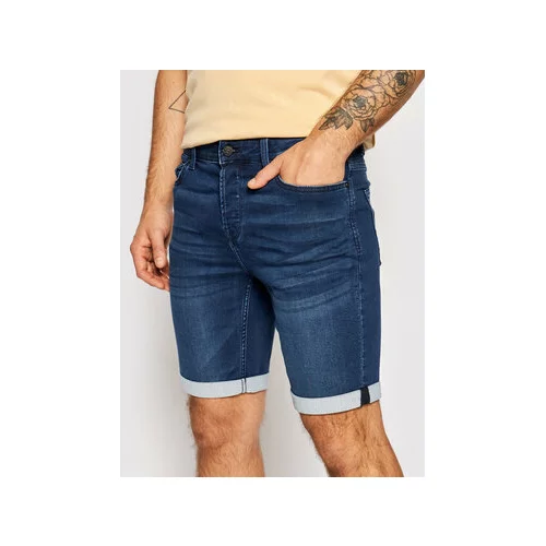 Only & Sons Jeans kratke hlače Ply 22018582 Mornarsko modra Regular Fit
