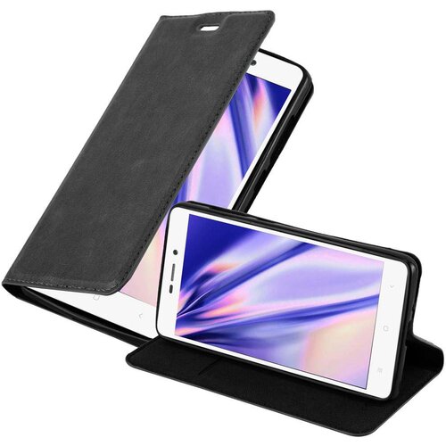 Cadorabo Ohi&scaron;je, združljivo z Xiaomi RedMi 3S v nočna črna - Za&scaron;čitni ovitek z magnetnim zapiranjem, stoječo funkcijo in režo za kartice, (20558261) Cene