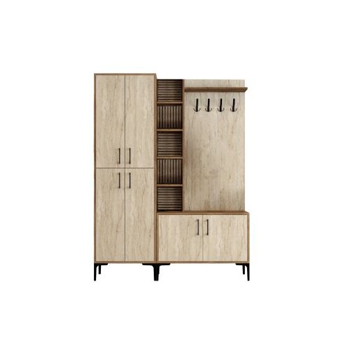 Hanah home Set za hodnik Viyana Da, 150x35x200 cm, Orah Slike