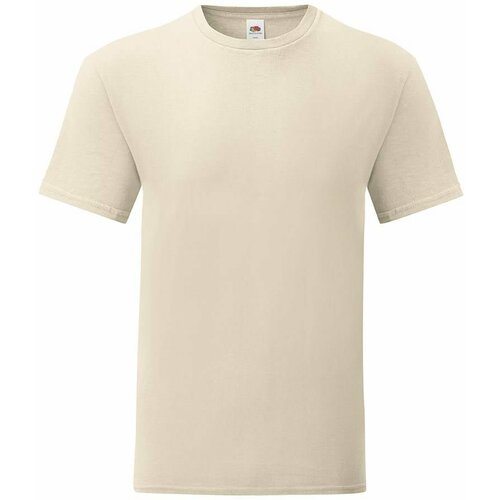 Fruit Of The Loom Beige men's t-shirt with combed cotton Iconic sleeve Slike
