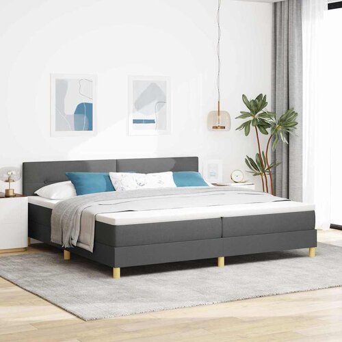  Krevet s opruga kutije Tamno siva 200 x 200 cm tkanina Cijene