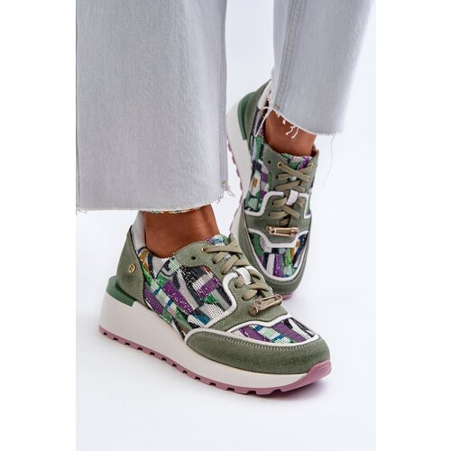 Maciejka Women's Leather Platform Sneakers Cene