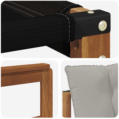  Set vanjskih sofa 3 kom. Prirodna i svijetlo siva Slike