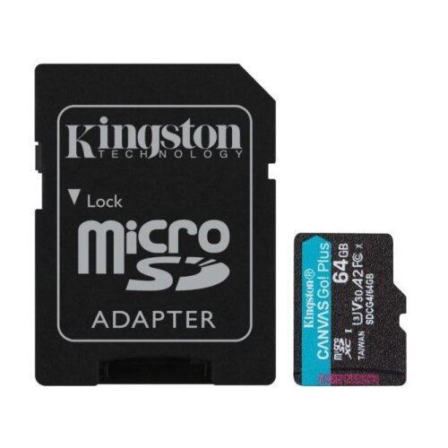 Kingston Micro SD 64GB Canvas Go Plus SDCG4/64GB +adapter Slike
