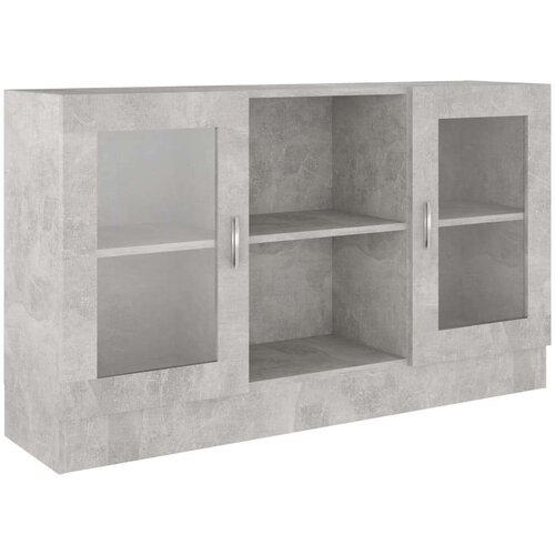 VidaXL Vitrina siva boja betona 120 x 30,5 x 70 cm od iverice Slike