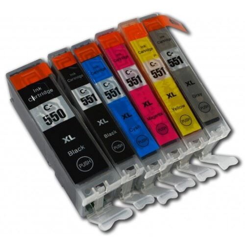 All4Printing Canon kompatibilne PGI-550 XL , CLI-551 XL , komplet 6 kartu&amp;scaron; s čipom Slike