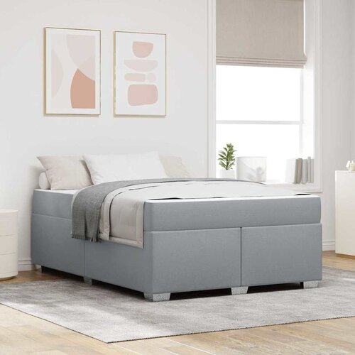  Krevetna konstrukcija Svijetlo siva 160 x 200 cm tkanina Cijene