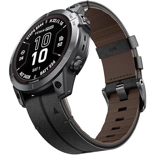 INF združljiv 26 mm usnjen pa&scaron;ček za uro garmin fenix 8 51mm/7X/6X/5X - hitra sprostitev black, (5000090568) Cene
