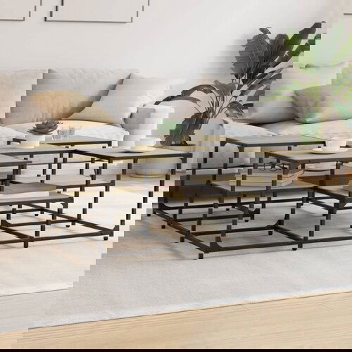 vidaXL Stolić za kavu boja hrasta 121x121x40 cm konstruirano drvo Cene