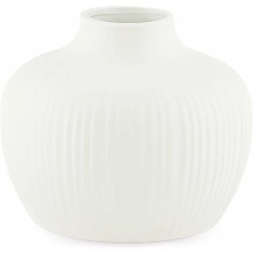 AmeliaHome Kremno bela keramična vaza (višina 12 cm) Bali –