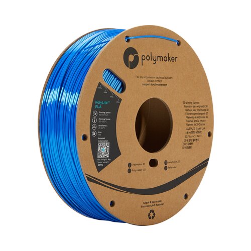 Polymaker PolyLite Silk PLA Blue Slike
