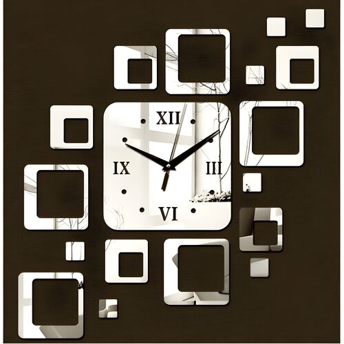  Zidni samoljepljivi sat SQ-23945 - Srebrna KP23945 Cene