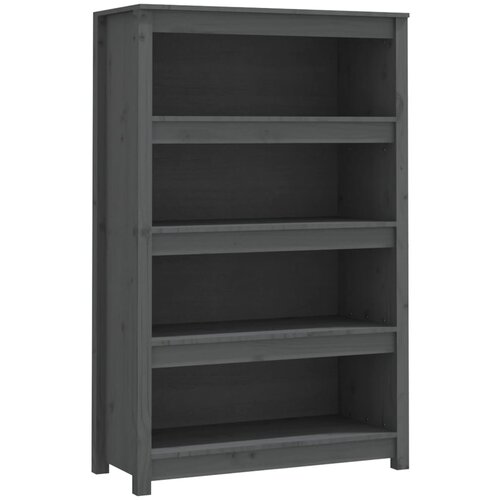 Maison Chic Knjižna omara - Knjižni regal siva 80x35x126 cm trdna borovina, (21723239) Slike