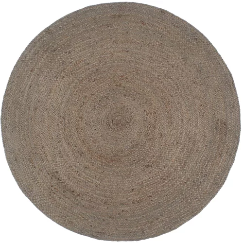  Ručno rađeni tepih od jute okrugli 240 cm sivi