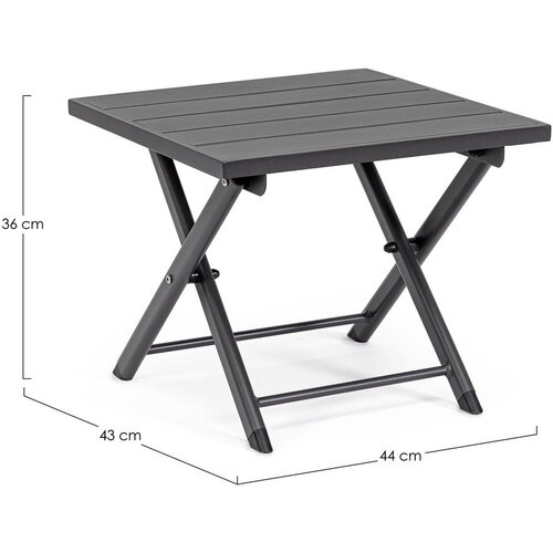 BIZZOTTO Vrtni stolić za kavu aluminijski 43x44 cm Taylor &amp;ndash; Slike