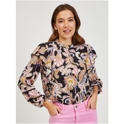 Orsay Black Women's Patterned Blouse - Ladies Cene