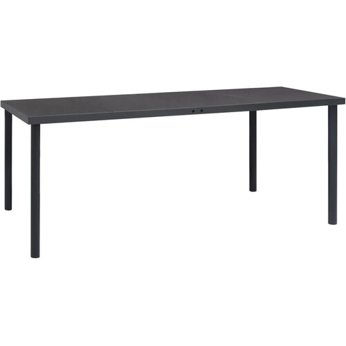  Vrtni blagovaonski stol antracit 190 x 90 x 74 cm čelični Cijene