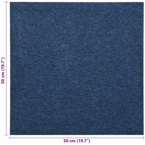  Tepih 20 pcs Tamno plava 50 x 50 cm 100% Polipropilen - Tamno plava Slike
