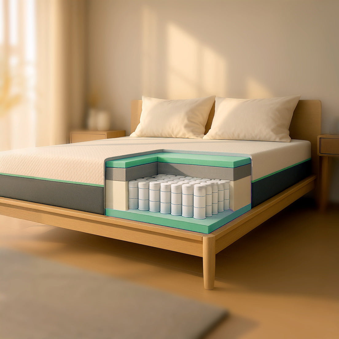 The White Stone Vzmetnica 140x190 Žepkaste Vzmeti in Memory Foam Visoka 25 cm | Hipoalergena, Zračna, Snemljiva, (5000162379) Cene