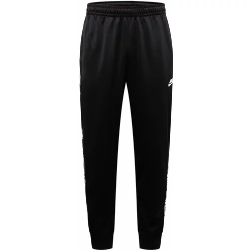 Nike Sportswear Hlače 'Repeat' crna / bijela