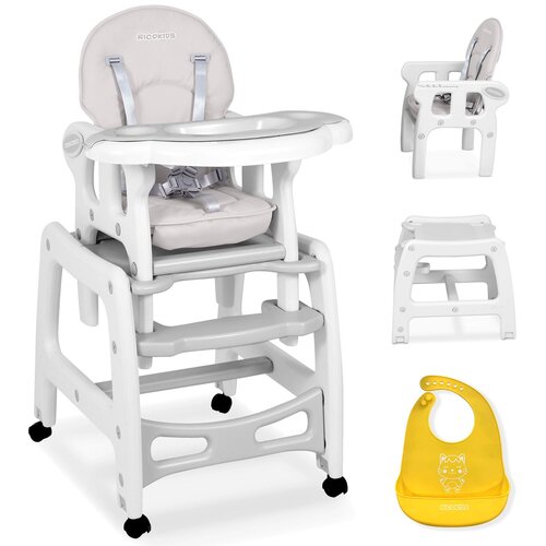 Ricokids Stolček za hranjenje 5 v 1 Sinco, siv, (21552014) Cene