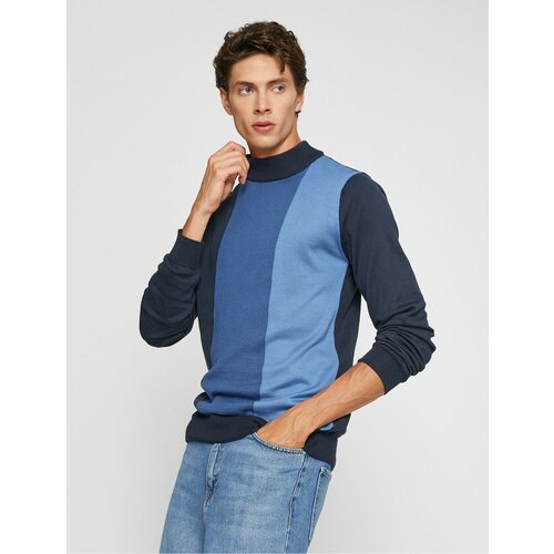 Koton Color Block Sweater Half Turtleneck Cene
