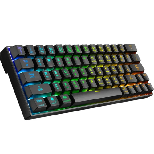 Rampage Tastatura gaming KB-RX63 B-ATOM Black Bluetooth RGB Backlight RED SWITCH US Layout 63 Mini