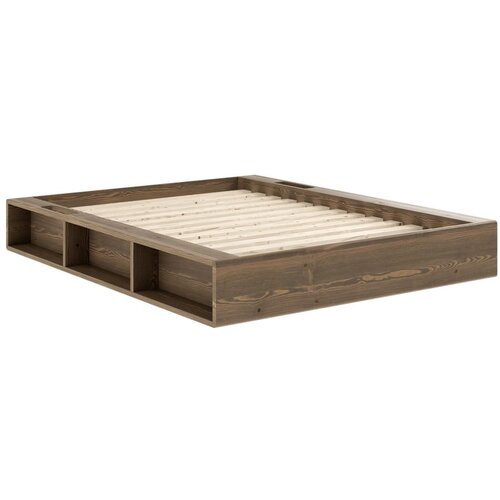Karup Design Smeđi bračni krevet s podnicom 140x200 cm Ziggy - Slike