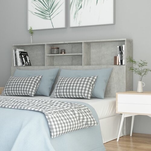 vidaXL vzglavna omarica betonsko siva 160x19x103,5 cm Cene