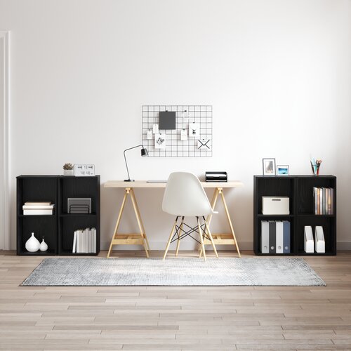 vidaXL Komplet TV omaric s polico 4 pcs Črni hrast 72 x 35 x 36.5 cm Cene