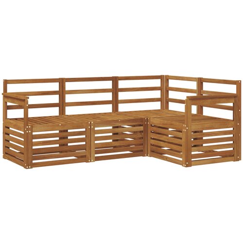  Setovi sofa 4 pcs Prirodna Čvrsto drvo akacije Slike