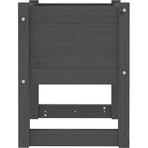  Sadilice 2 kom siva 40 x 40 x 52,5 cm od masivne borovine Slike