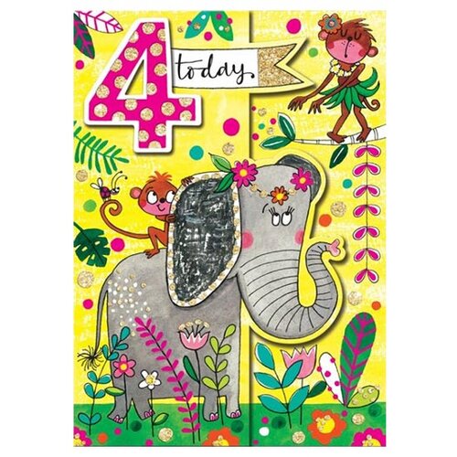 Rachel Ellen Designs čestitka - age 4, elephant Cene