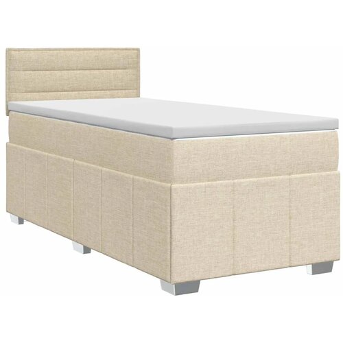  Boxspring krevet s madracem Krem 100 x 200 cm Tkanina - Krem 100 x 200 cm Dizajn linija Slike