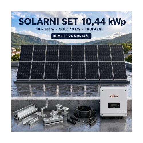  SOLARNI SET 10,44 kWp &amp;ndash; TONGWEI 580 W + SOLE 10 kW TROFAZNI Slike