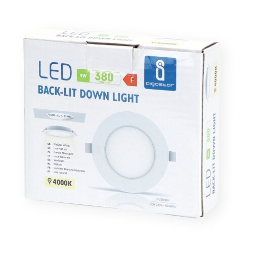 Aigostar LED ugradna svetiljka LED/4W/230V 4000K, prečnik 9,8 cm, bela Slike