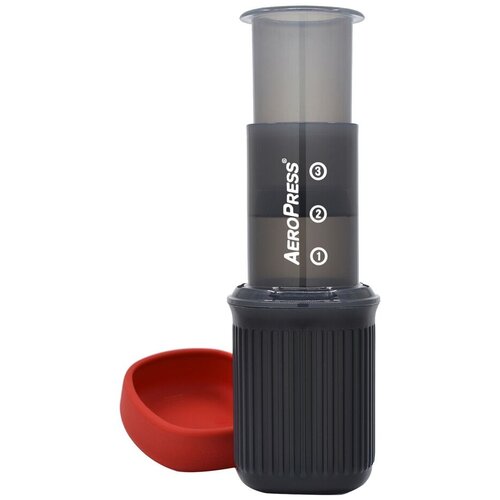 Aeropress Aparat za ručnu pripremu filter kafe Go travel, Tamnosivi Slike
